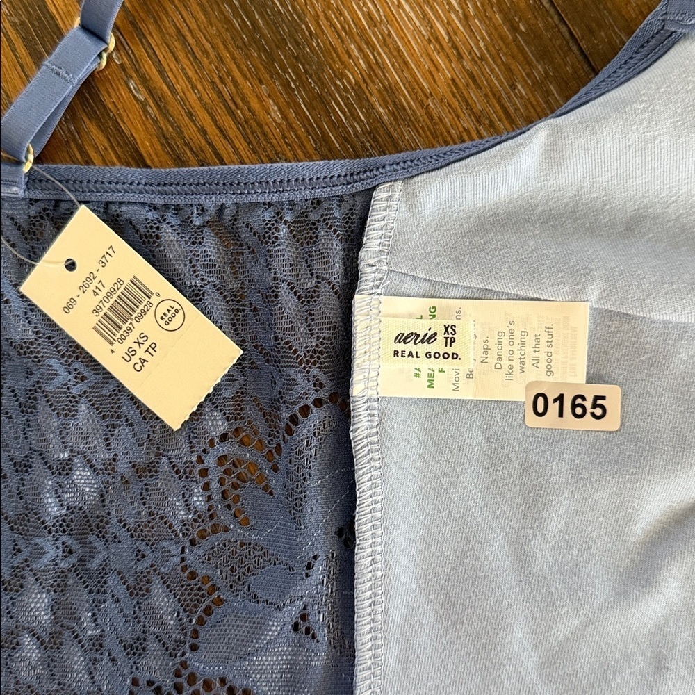 NWT Aerie Floral Lace Corset Top Blue Size XS - Picture 8 of 8